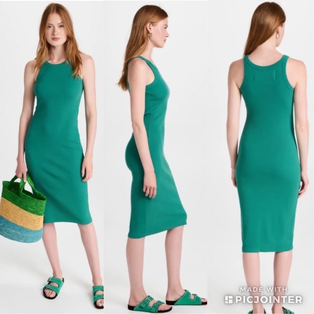 Mother the Chin Ups MIDI Dress Small Green NWOT